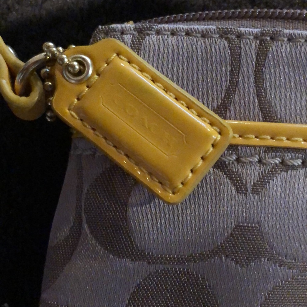Coach gold and yellow wristlet - Picture 3 of 5